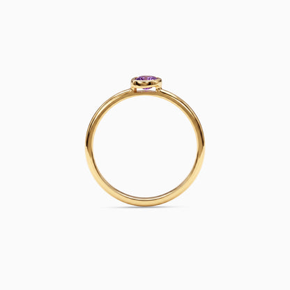Golden Violet Solitaire Ring (Size 12)