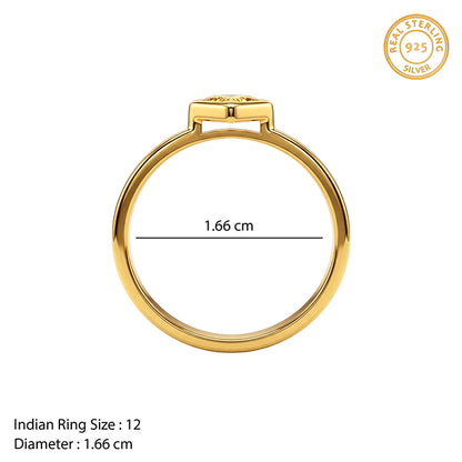 Golden Aura Frame Ring (Size 12)