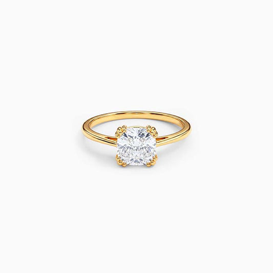 Golden Solitaire Princess Ring (Size 12)