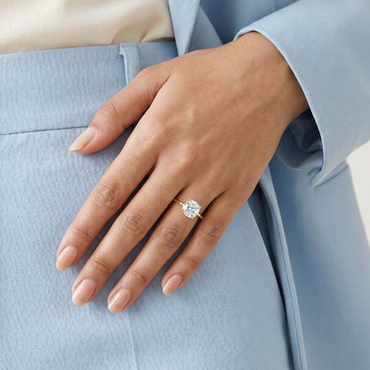 Golden Solitaire Princess Ring (Size 12)