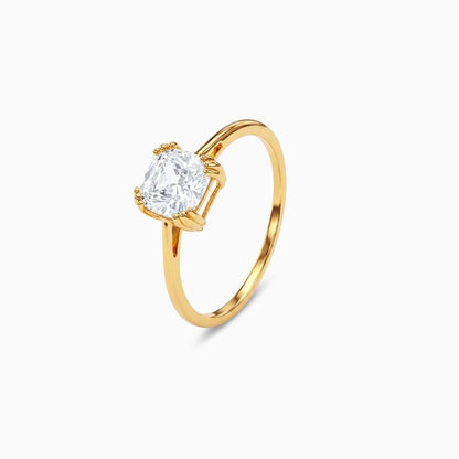 Golden Solitaire Princess Ring (Size 12)