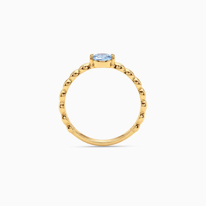 Golden Aqua Bobble Ring (Size 12)