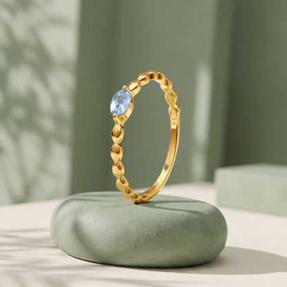 Golden Aqua Bobble Ring (Size 12)