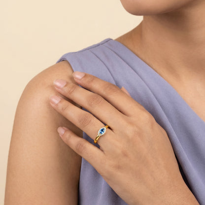 Golden Bluestone Ring (Size 12)