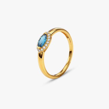 Golden Bluestone Ring (Size 12)