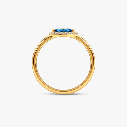 Golden Bluestone Ring (Size 12)