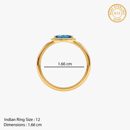 Golden Bluestone Ring (Size 12)