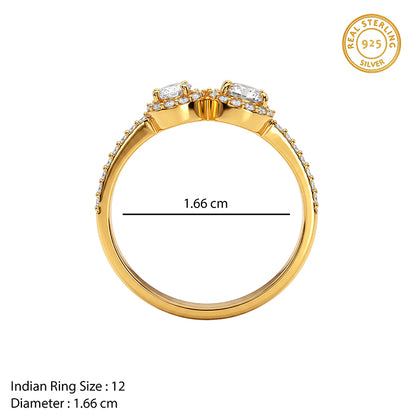 Golden Pear Perfection Ring (Size 12)