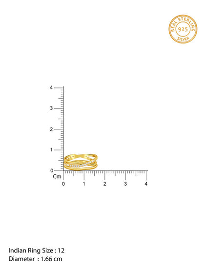Golden Luxe Lattice Ring