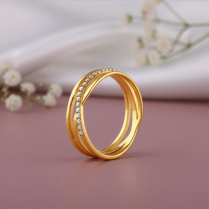Golden Luxe Lattice Ring