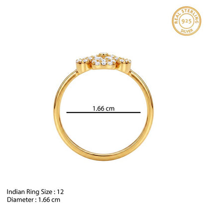 Golden Fleur Radiance Ring (Size 12)