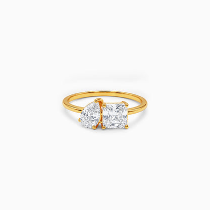 Golden Toi et Moi Ring (Size 12)