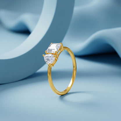 Golden Toi et Moi Ring (Size 12)