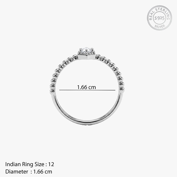 Silver Shinny Bubble Ring (Size 12)