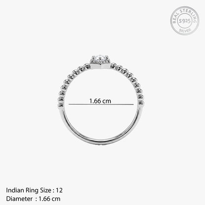 Silver Shinny Bubble Ring (Size 12)