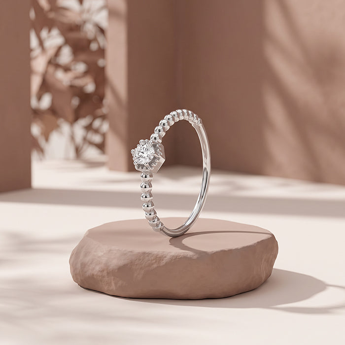 Silver Shinny Bubble Ring (Size 12)