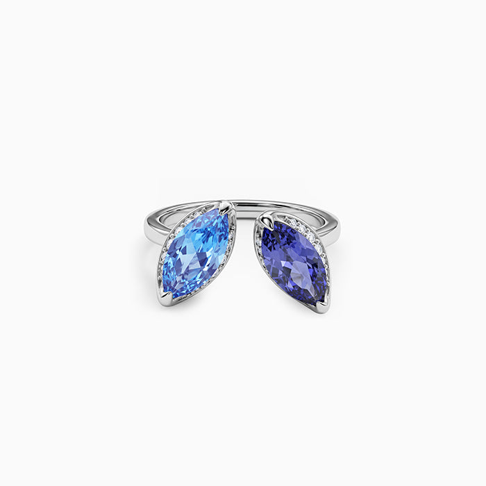 Silver Isis & Nephthys Bypass Ring (Size 12)
