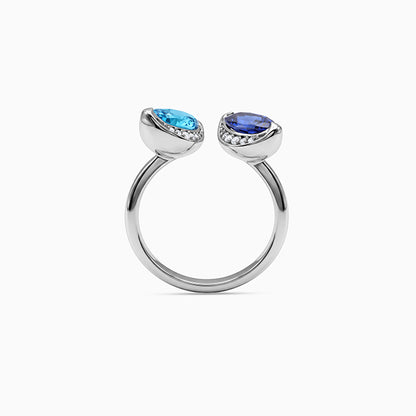 Silver Isis & Nephthys Bypass Ring (Size 12)