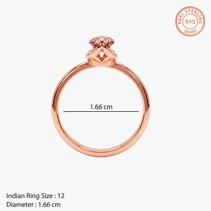 Rose Gold Marquise Grace Ring (Size 12)