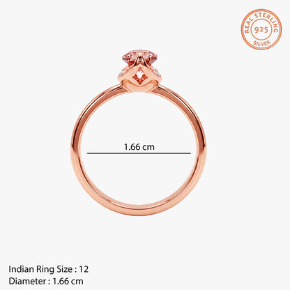 Rose Gold Marquise Grace Ring (Size 12)