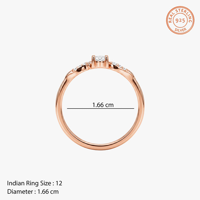Rose Gold Norse Ring (Size 12)