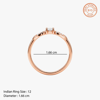 Rose Gold Norse Ring (Size 12)