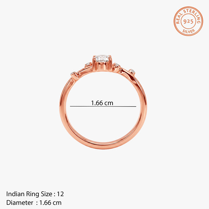 Rose Gold Vine Branch Ring (Size 12)