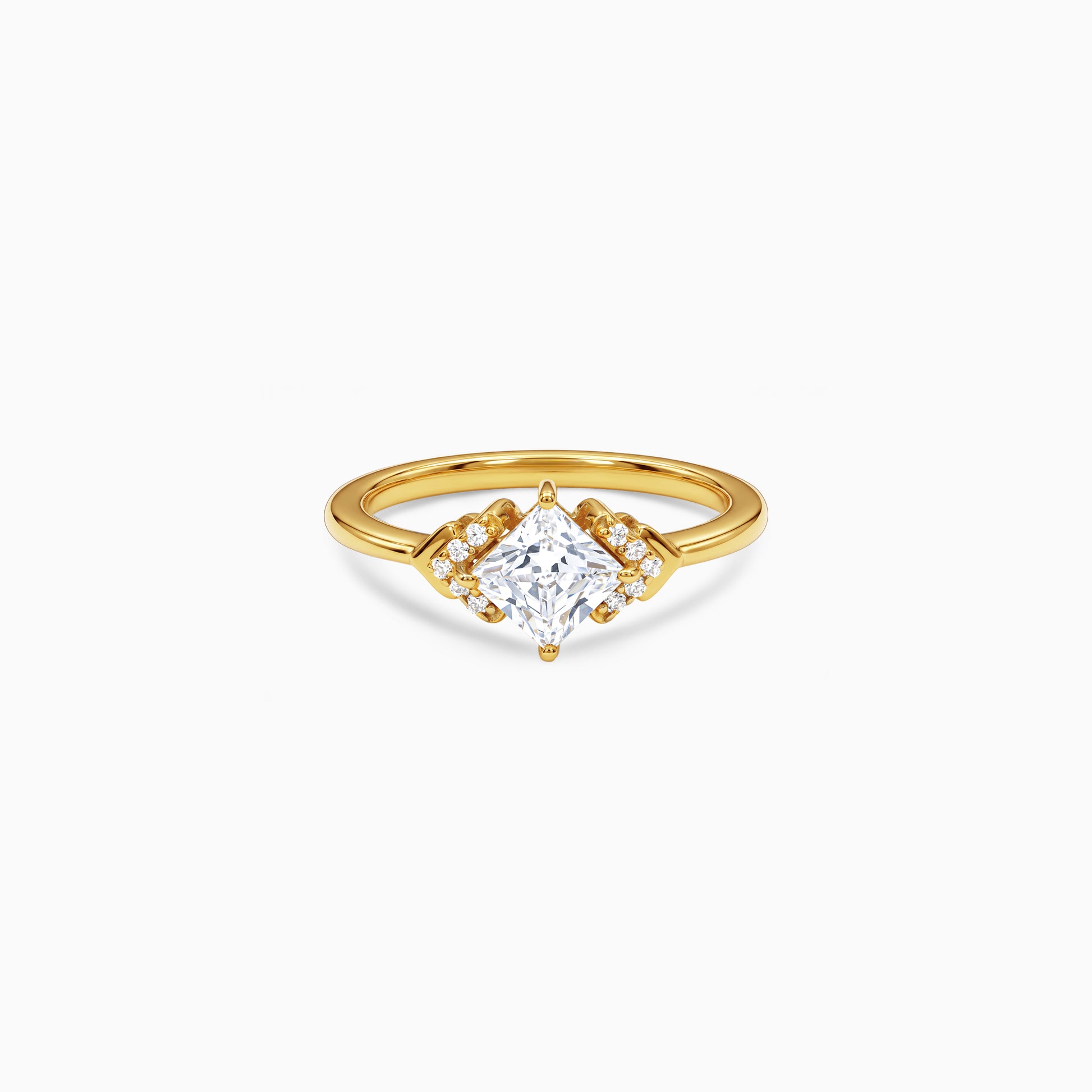 Golden Solstice Princess Cut Ring (Size 12)