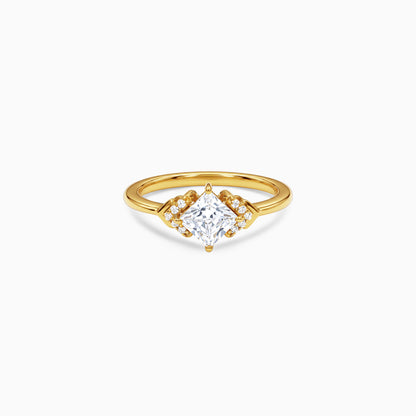 Golden Solstice Princess Cut Ring (Size 12)