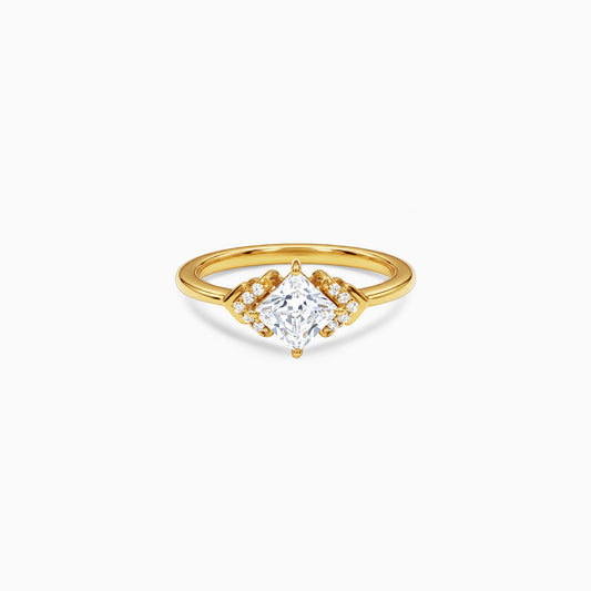 Golden Solstice Princess Cut Ring (Size 12)