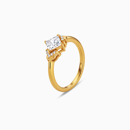 Golden Solstice Princess Cut Ring (Size 12)