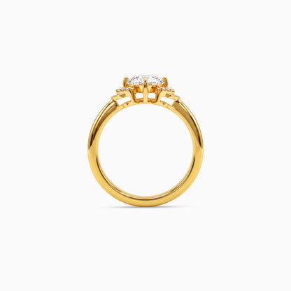 Golden Solstice Princess Cut Ring (Size 12)