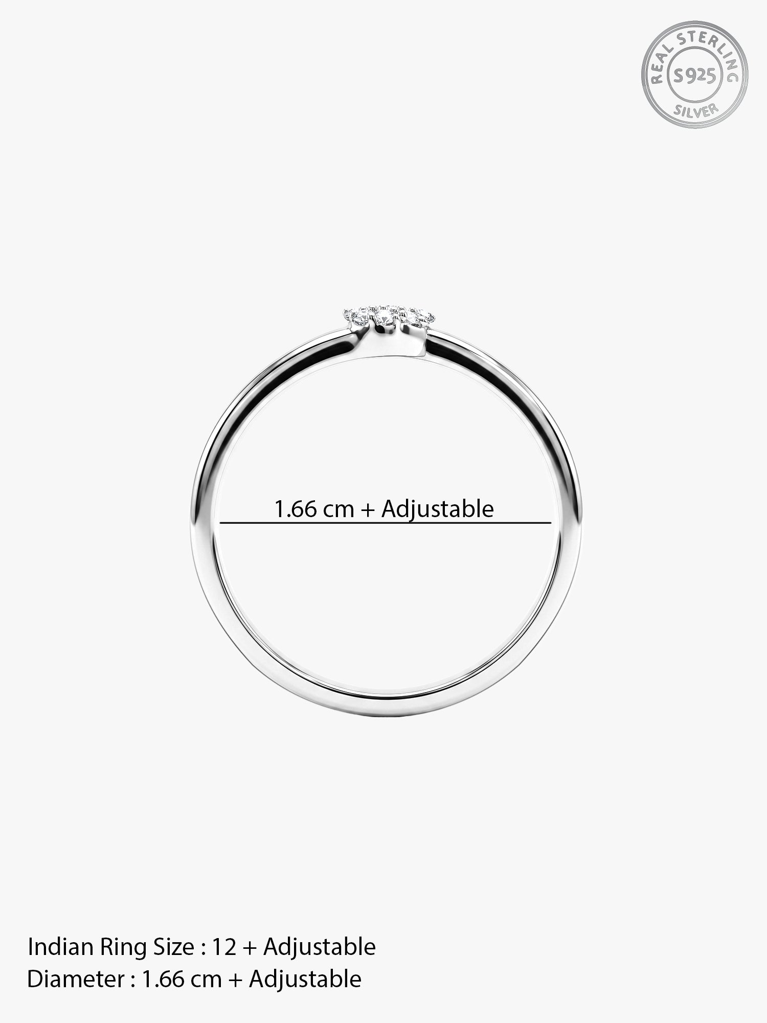 Silver Livia Ring (Size 12)