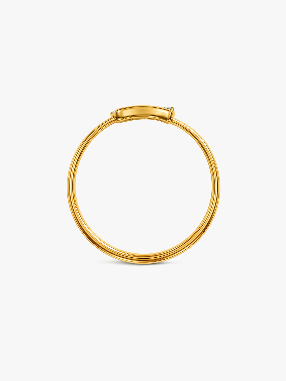 Golden Inspired Triangle Ring (Size 12)