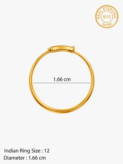 Golden Inspired Triangle Ring (Size 12)