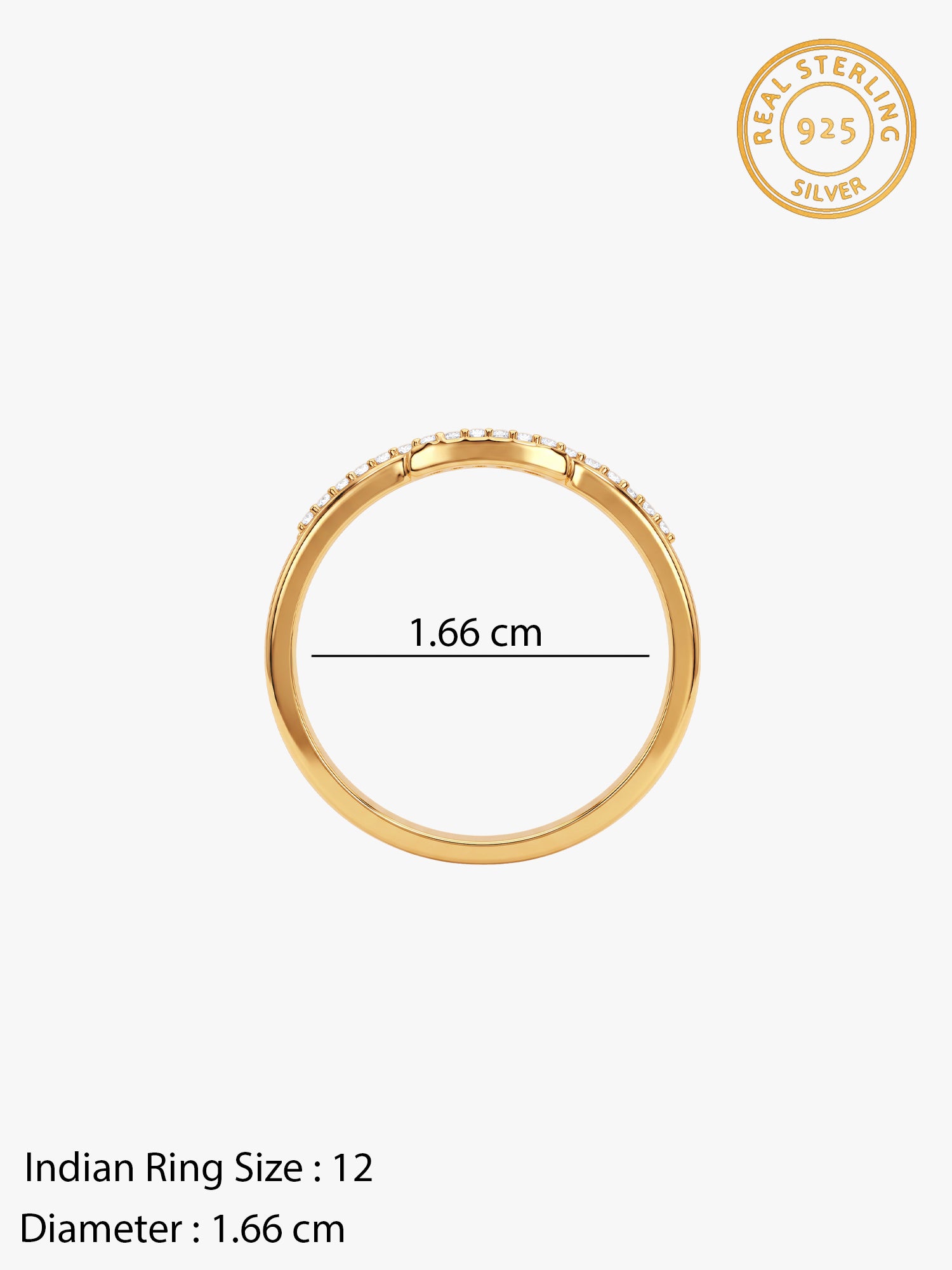 Golden Lasting Cherished Ring (Size 12)