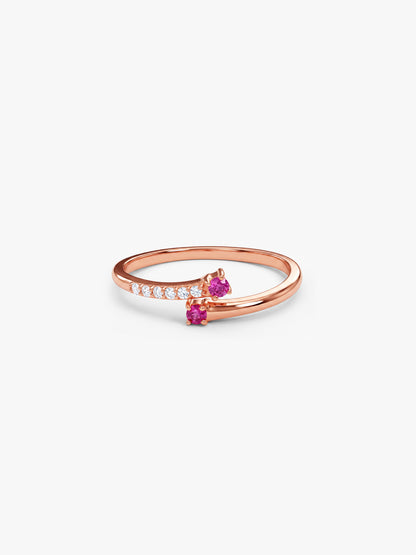 Rose Gold Pink Celebration Ring (Size 13)