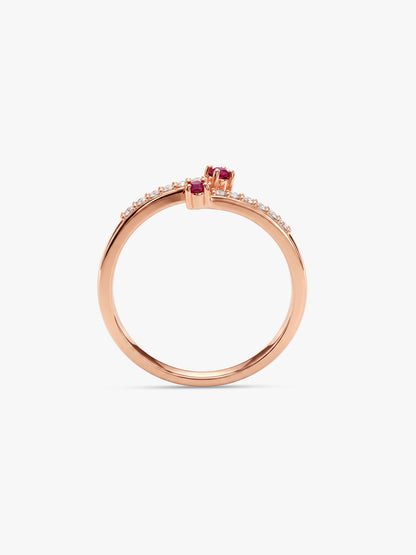 Rose Gold Pink Celebration Ring (Size 13)