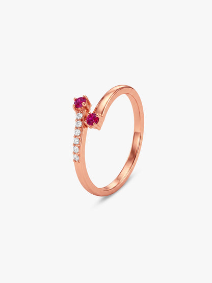 Rose Gold Pink Celebration Ring (Size 13)