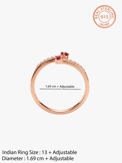 Rose Gold Pink Celebration Ring (Size 13)