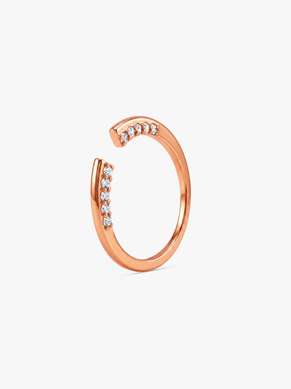Rose Gold Verbena Open Ring (Size 12)