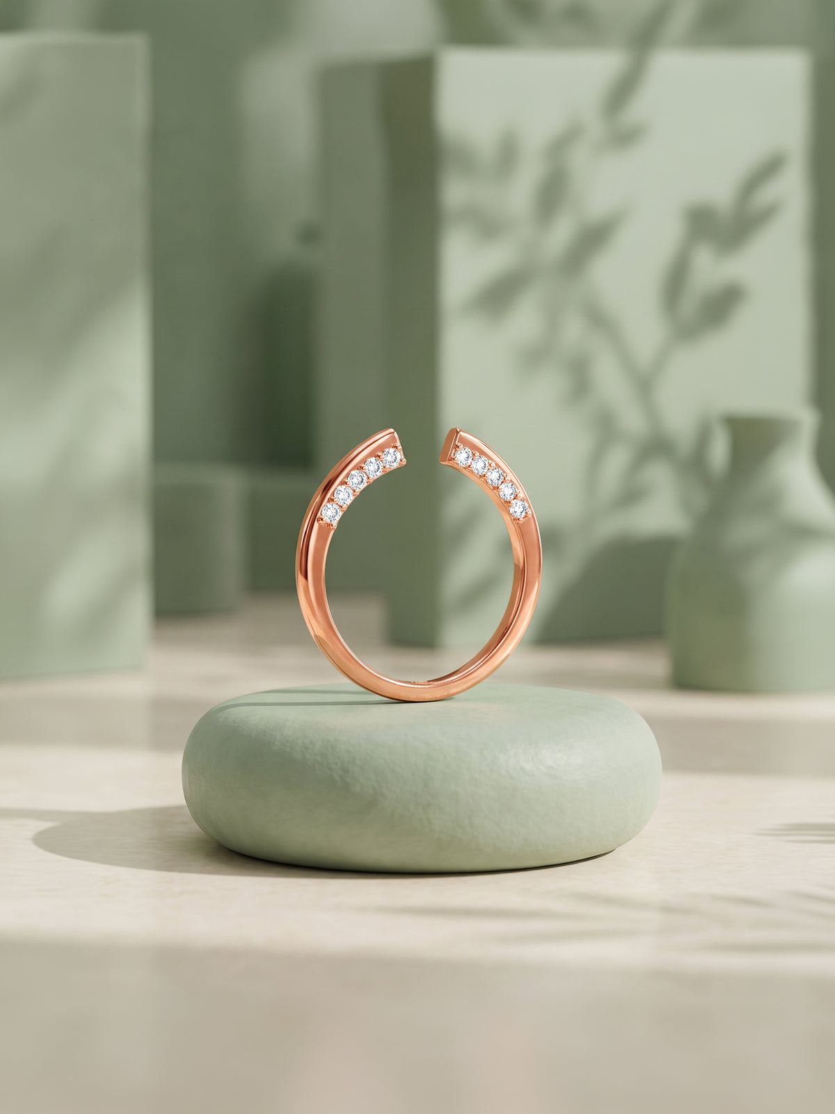 Rose Gold Verbena Open Ring (Size 12)