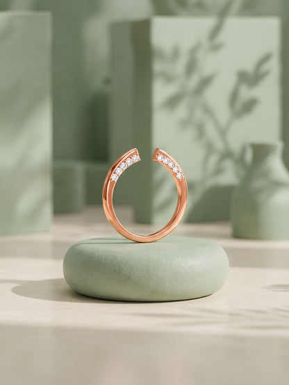 Rose Gold Verbena Open Ring (Size 12)
