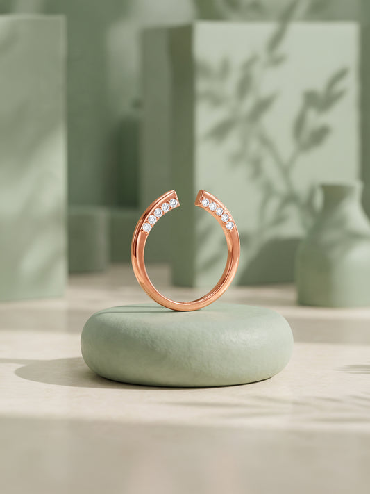 Rose Gold Verbena Open Ring (Size 12)