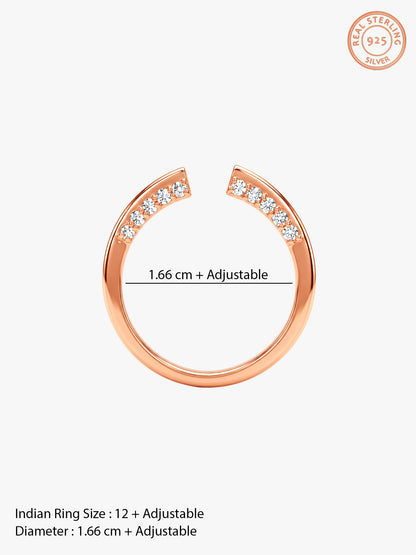 Rose Gold Verbena Open Ring (Size 12)