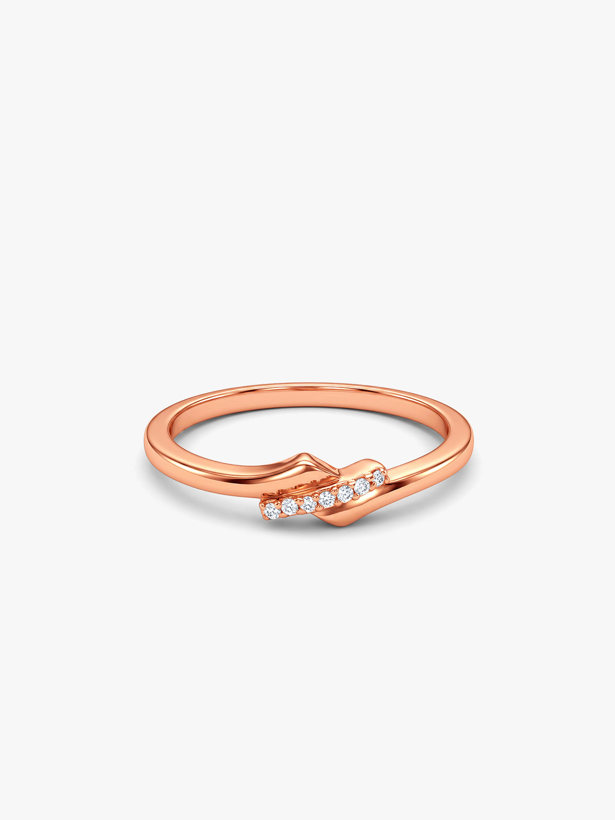 Rose Gold Classic Zig Zag Ring (Size 12)