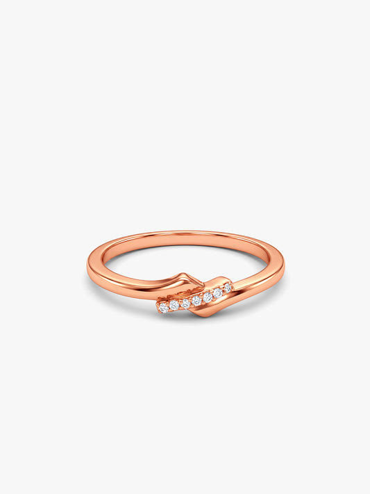 Rose Gold Classic Zig Zag Ring (Size 12)