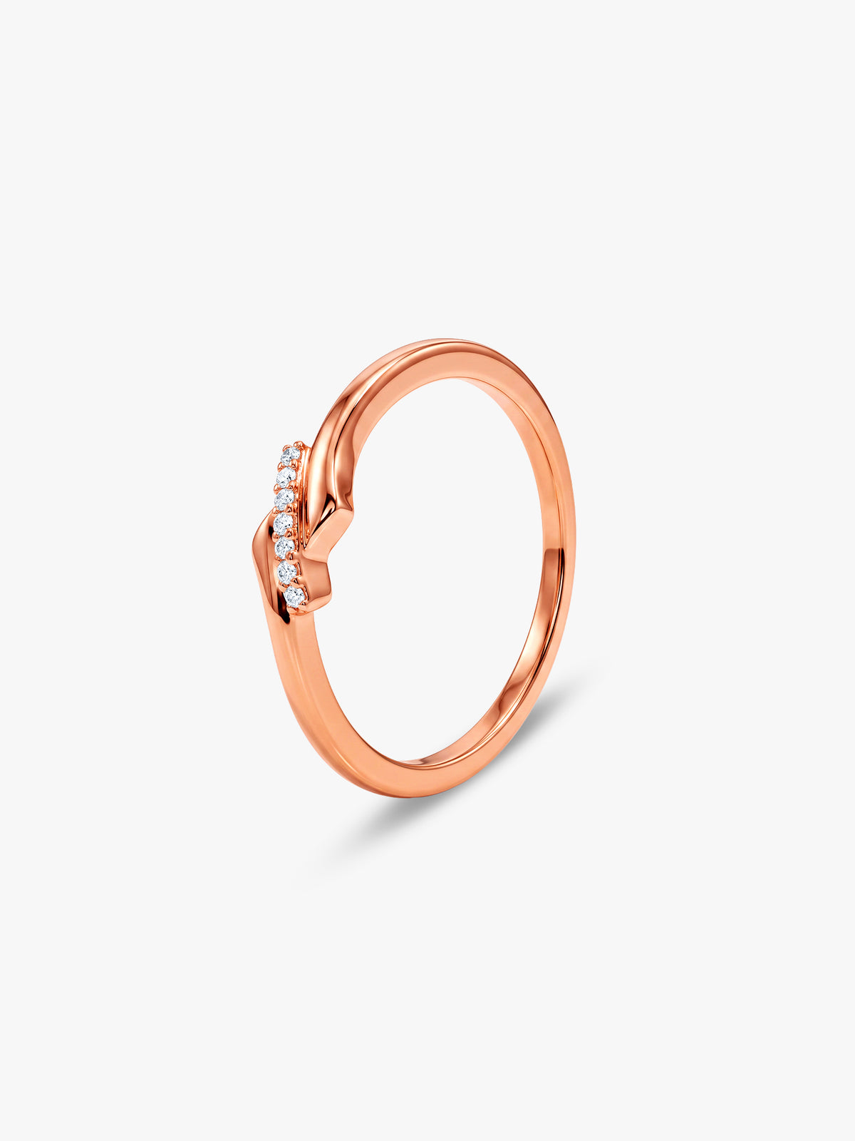 Rose Gold Classic Zig Zag Ring (Size 12)