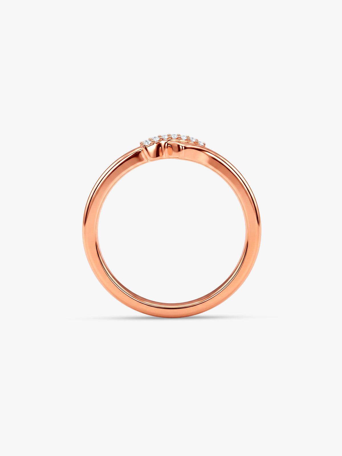 Rose Gold Classic Zig Zag Ring (Size 12)