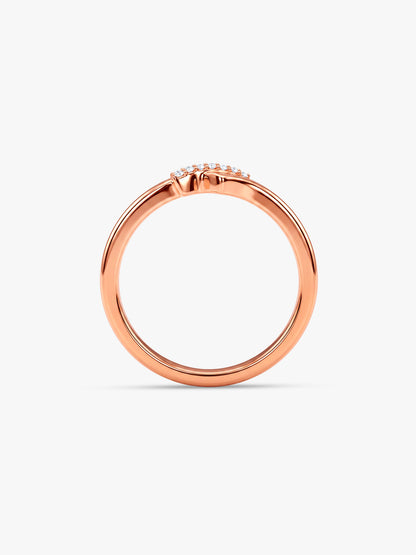 Rose Gold Classic Zig Zag Ring (Size 12)